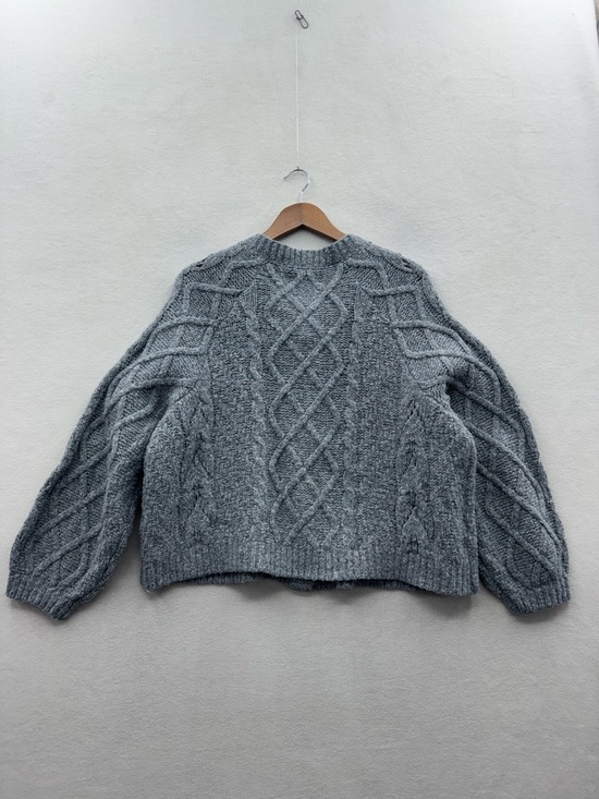 Lucky Brand Women’s XL Bobbie Wool Blend Knit Cardigan Sweater Women’s Gray - Picture 2 of 9